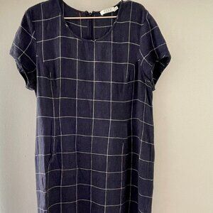 Navy Mini Dress with Pouch Pocket